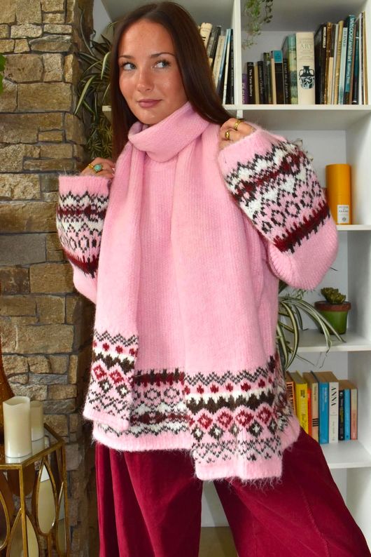 Moorland Fair Isle Scarf Candy